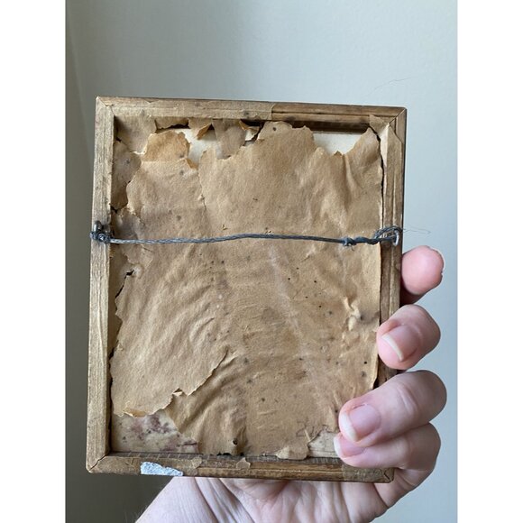 Vintage Framed Print Of The Minuteman Statue Guarding Our Future Scene With Wood - Picture 3 of 4